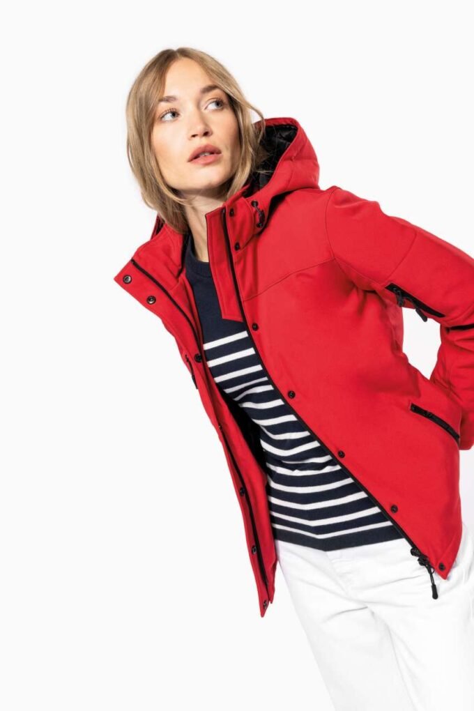 LADIES’ HOODED SOFTSHELL LINED PARKA - Image 8