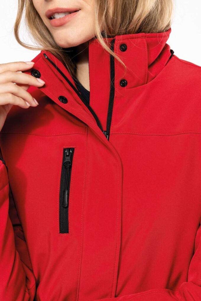 LADIES’ HOODED SOFTSHELL LINED PARKA - Image 9