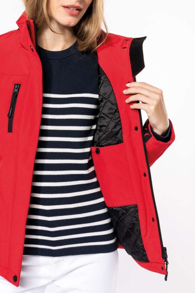 LADIES’ HOODED SOFTSHELL LINED PARKA - Image 2