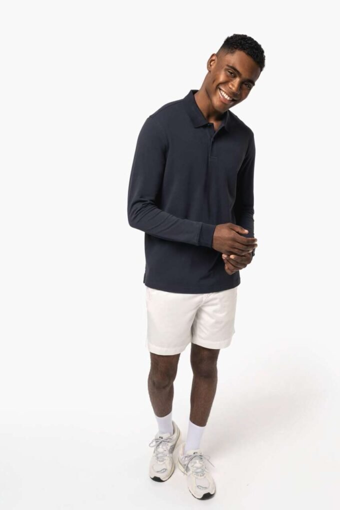 MEN’S ORGANIC 180 PIQUÉ POLO SHIRT LONG SLEEVES - Image 7