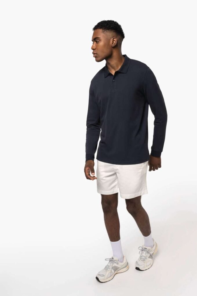 MEN’S ORGANIC 180 PIQUÉ POLO SHIRT LONG SLEEVES - Image 8