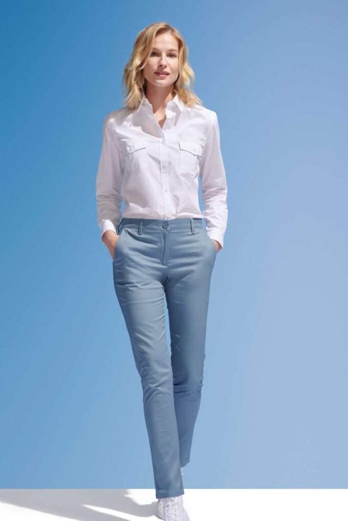 SOL'S JARED WOMEN - SATIN STRETCH TROUSERS - Image 3