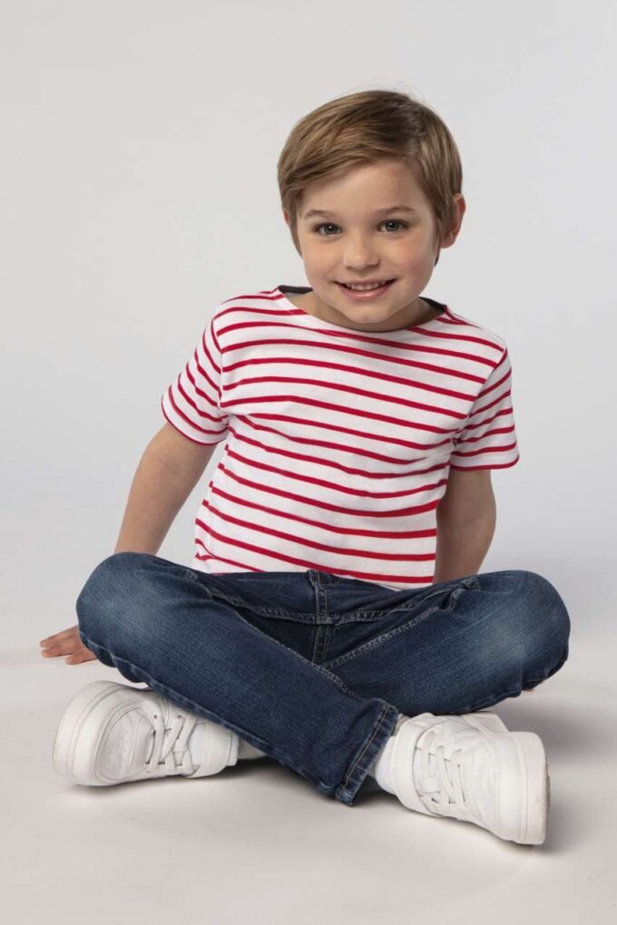 SOL'S MILES KIDS' - ROUND NECK STRIPED T-SHIRT - Image 3