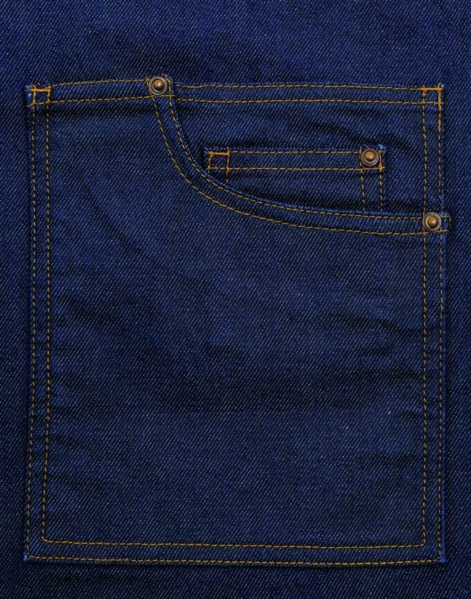 'DIVISION' WAXED LOOK DENIM WAIST APRON - Image 4